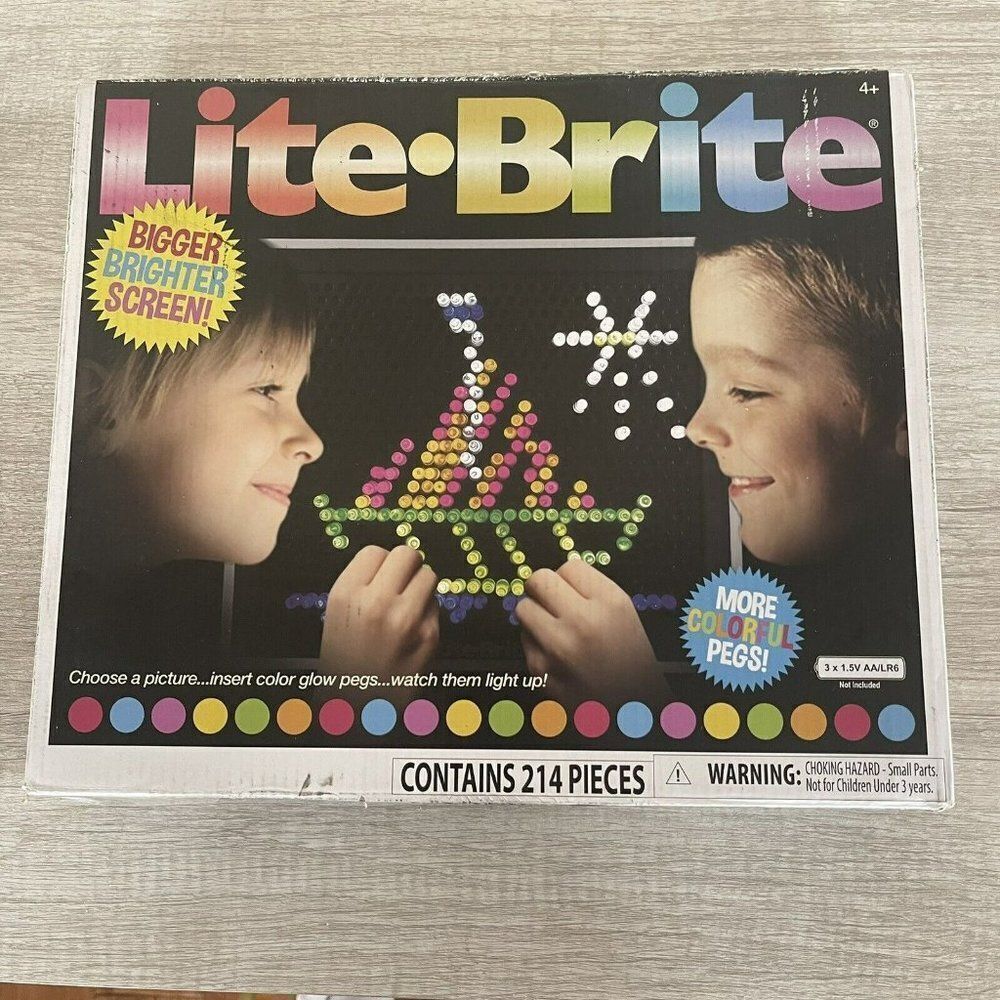 Lite Brite 214 Peg Magic Screen New In Box Retro Style Kids Toy
